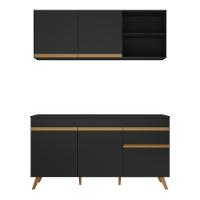 Cozinha Compacta Veneza Gb Mp2079 Com Armário E Balcão Preta - 5