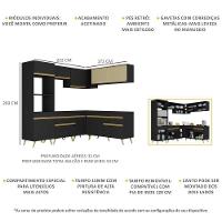 Cozinha Completa De Canto Veneza Gb Mp2064 Com Armário E Balcão Preta - 2