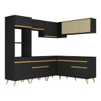 Cozinha Completa De Canto Veneza Gb Mp2064 Com Armário E Balcão Preta - 5