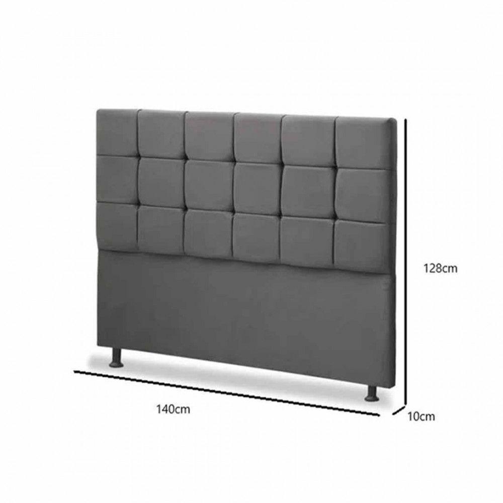 Cabeceira Js Móveis Sleep 140 Cm 170140 Chumbo - 3