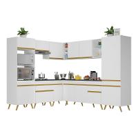 Cozinha Completa De Canto Veneza Gw Mp2046 Com Armário E Balcão Branca - 7