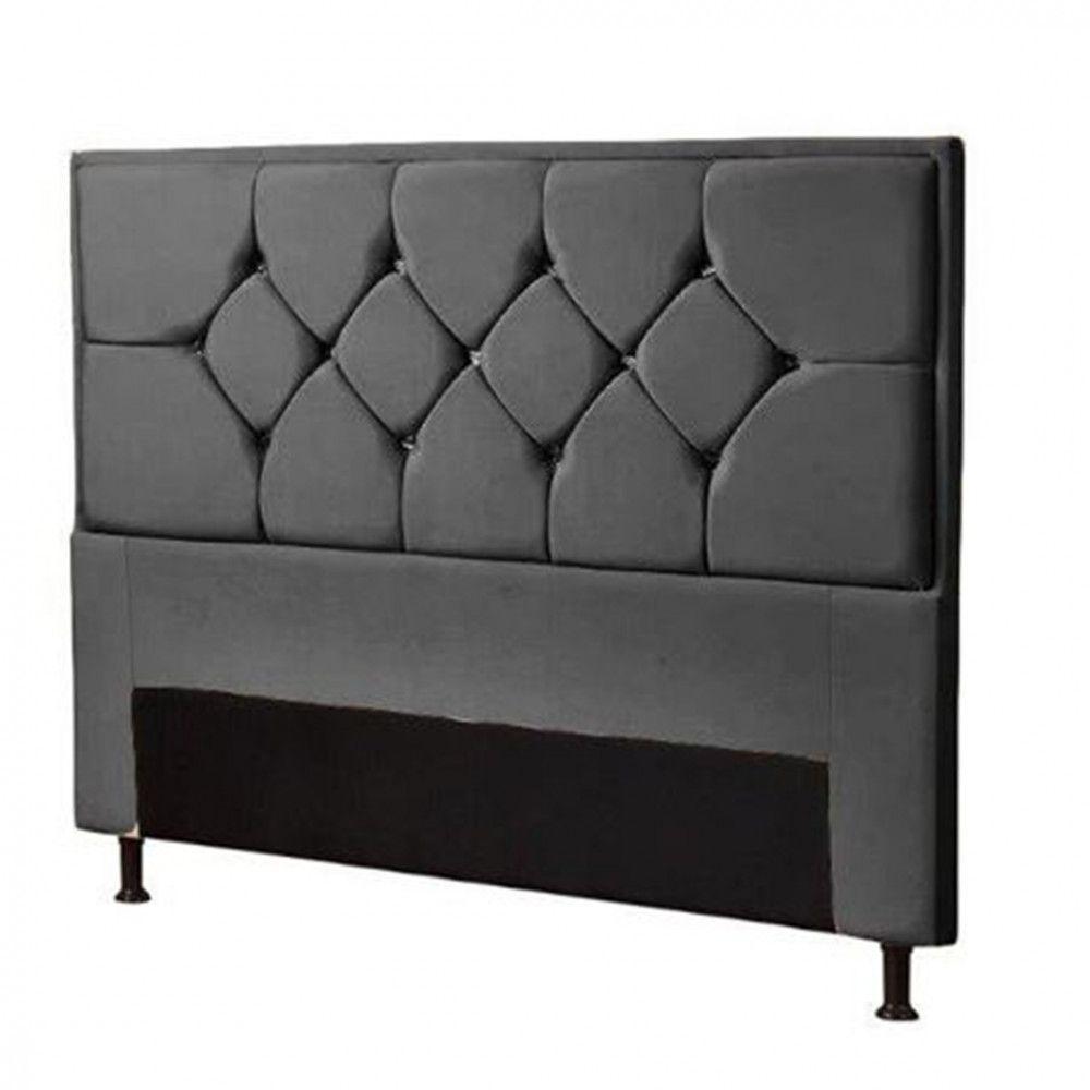 Cabeceira Js Móveis Mali King 195 Cm Chumbo - 1