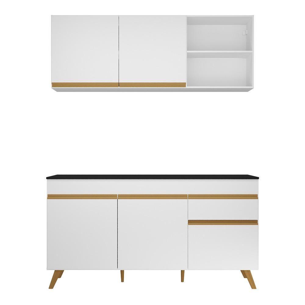 Cozinha Compacta Veneza Gw Mp2079 Com Armário E Balcão Branca - 6
