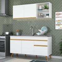 Cozinha Compacta Veneza Gw Mp2079 Com Armário E Balcão Branca - 1