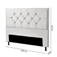 Cabeceira Js Móveis Mali King 195 Cm Chumbo - 2