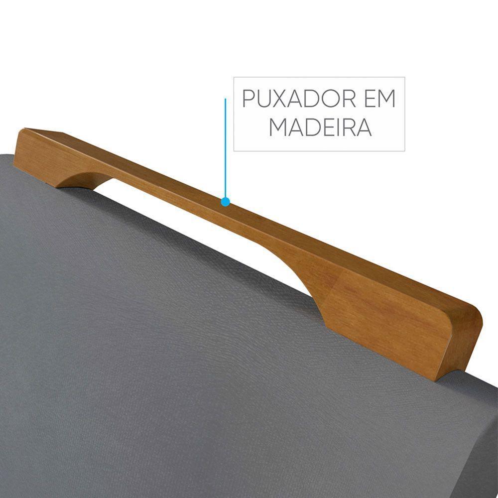 Conjunto Sala de Jantar 4 Lugares Mel/OffWhite/Cinza Profundo - 2