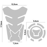 Kit Protetor Tanque Adesivo Moto Honda Acima 2018 Vermelho Vermelho - 5