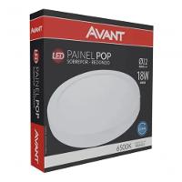 Painel De Led Sobrepor 18w Redondo Branco Frio Bivolt - 5