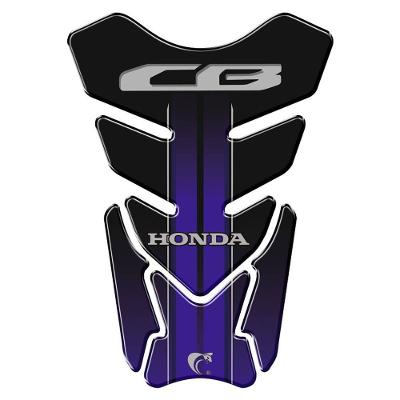 Adesivo Resinado Protetor De Tanque Moto Qualquer Moto Honda Cb Azul Azul E Preto