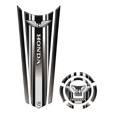 Protetor Tanque E Bocal Gravatona Honda Asa Preto Acima 2018 Preto