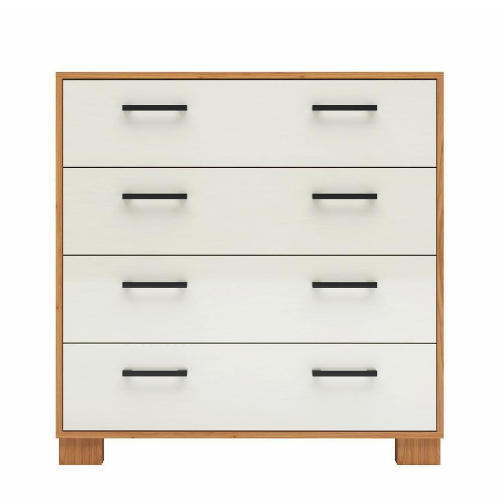 Cômoda Com 04 Gavetas Essence D03 Freijó Off White Brilho - 4