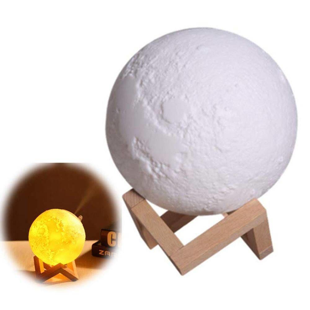Umidificador De Ar 3D Lua Lâmpada Difusor De Luz Aroma Óleo Essencial Usb - 1