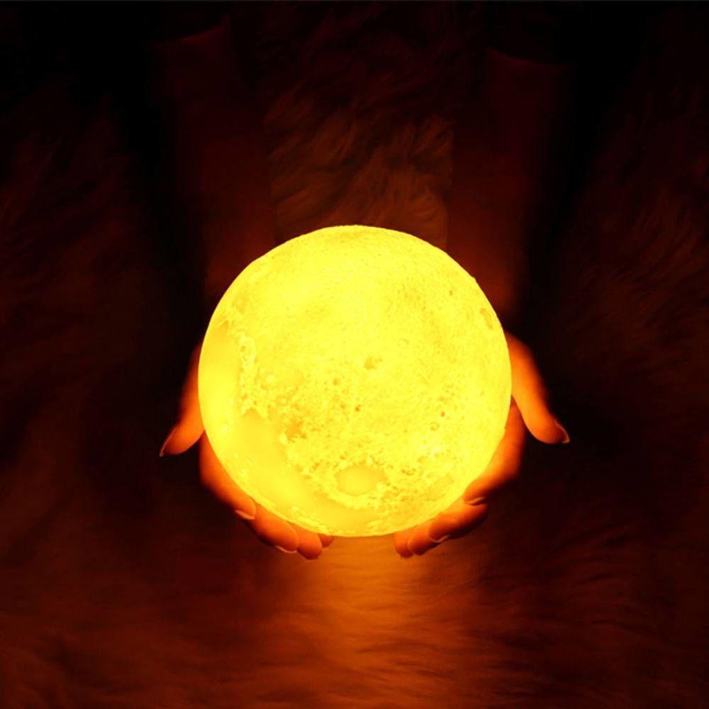 Umidificador De Ar 3D Lua Lâmpada Difusor De Luz Aroma Óleo Essencial Usb - 3