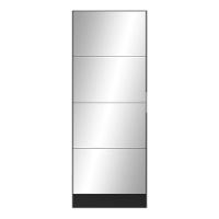 Sapateira 1 Porta Com Espelho Jade Plus Preta