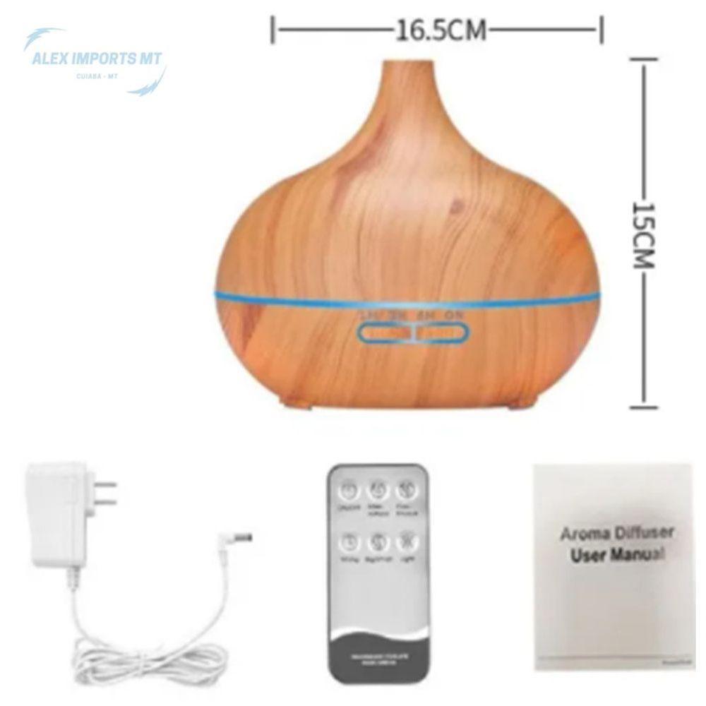 Umidificador De Ar Difusor De Oleos Essenciais Com Led - 2