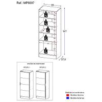 Sapateira 1 Porta Com Espelho Jade Plus Branca - 6