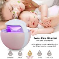 Umidificador De Ar Ultrassônico Night Elf Rosa 450ml C. Flaconete De Essência 2,5ml Aromatizador Esp Rosa - 1