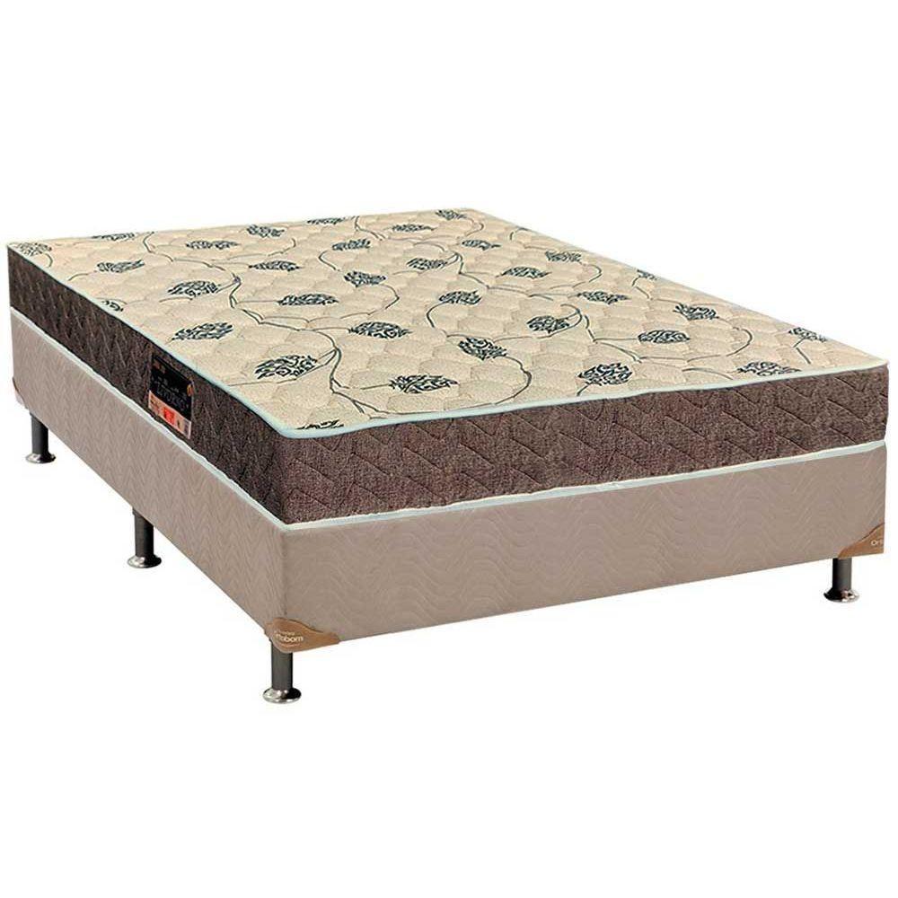 Cama Box Casal: Colchão Espuma Orthoflex D28/EP Anatômico Livorno + Base CRC Suede Clean(138x188) - 1