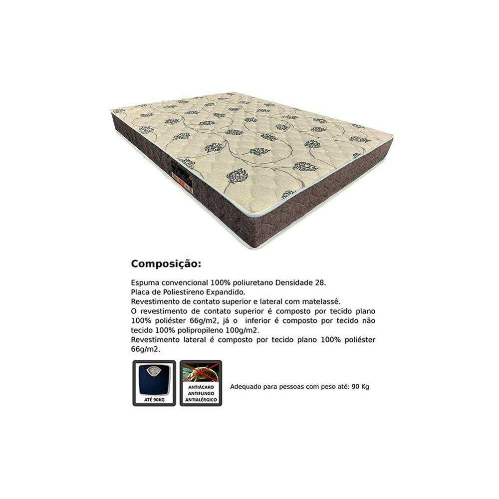 Cama Box Casal: Colchão Espuma Orthoflex D28/EP Anatômico Livorno + Base CRC Suede Clean(138x188) - 4