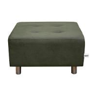 Puff Para Sala Com Pés Com Alumínio Nero Veludo Cinza - 7