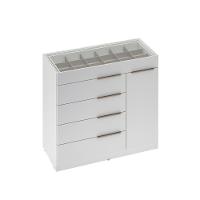 Cômoda Lume Com Porta Jóia 5 Gavetas Demartêz Branco - 1