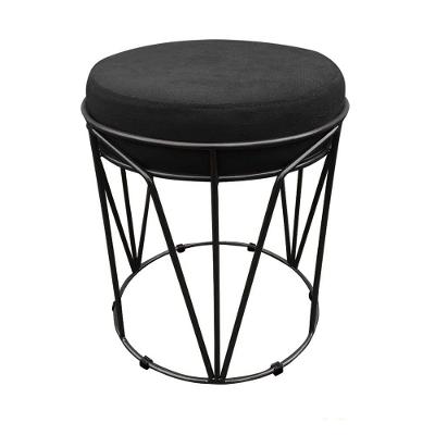 Kit 02 Puff Babu Suede Base Preto Preto