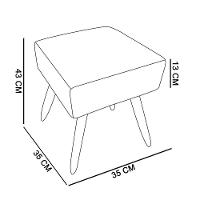 Puff Ibiza Quadrado Suede Bege Natural