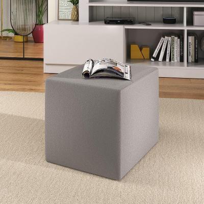 Puff Quadrado 33x41x33cm Multimóveis Ex5000 Cinza Cinza