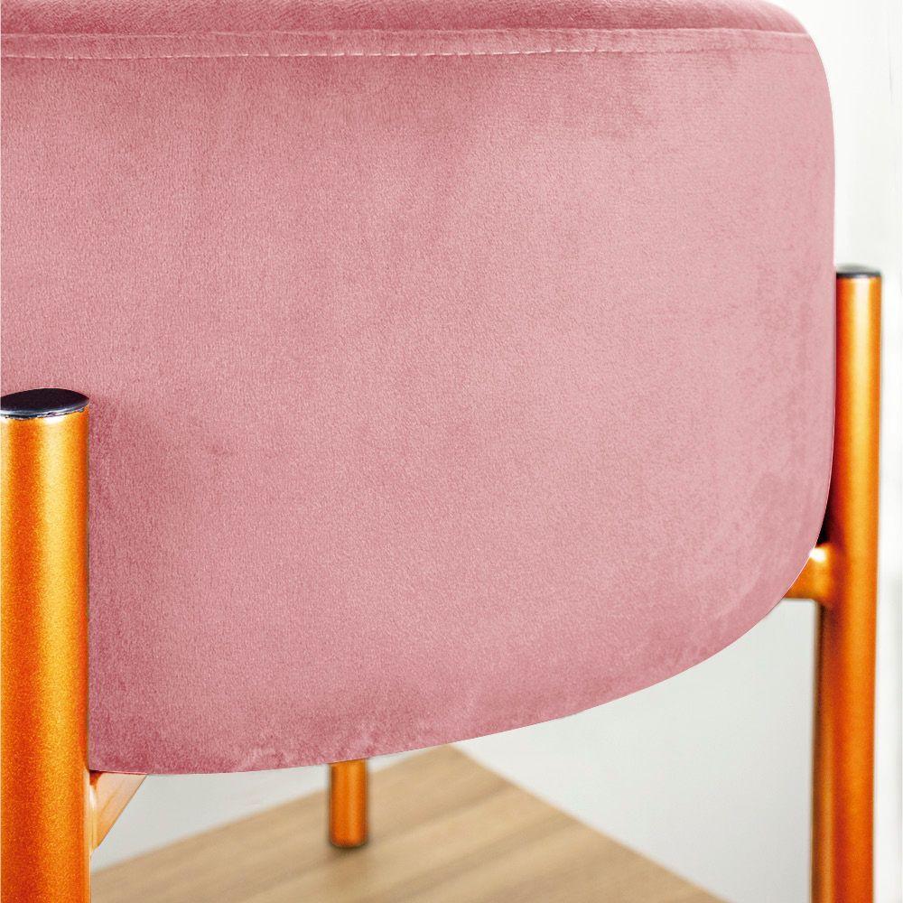 Puff Iron Suede Base Cobre Palito Rose - 5