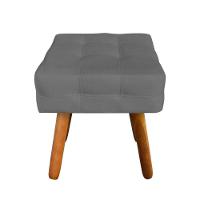 Puff Elisa Suede Grafite Pés Palito Castanho - 5