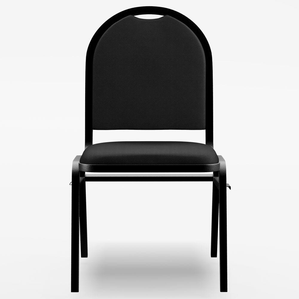Kit 10 Cadeiras Hoteleiras Auditório Empilhável Preto - 2