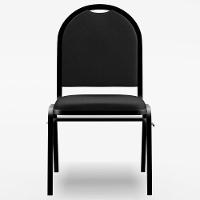 Kit 10 Cadeiras Hoteleiras Auditório Empilhável Preto - 2