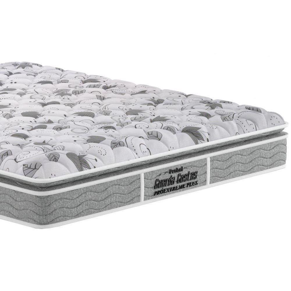 Cama Box Baú Queen: Colchão Anatômico Probel D45 / EP Guarda Costas PróExtreme Plus Pillow Top + Base CRC Suede Gray(158x198) - 4