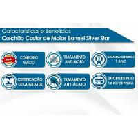 Cama Box Baú Queen: Colchão Molas Bonnel Castor Silver Star Air + Base CRC Suede Gray(158x198) - 2