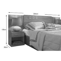 Cama Box Casal Conjugada Ortopédico + Cabeceira Plus Demolição