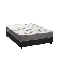 Cama Box Casal: Colchão Espuma Ortobom D33 Light + Base CRC Suede Gray(138x188) - 1