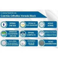 Cama Box Baú Casal: Colchão Molas Bonnel Orthoflex Venezia + Base CRC Suede Black(138x188)