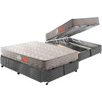 Cama Box Baú Queen: Colchão Espuma D45 Paropas Pasquale + Base CRC Suede Gray(158x198) - 1