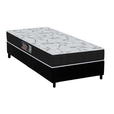 Cama Box Solteiro: Colchão Molas Ensacadas Orthoflex Starflex Black + Base Black(88X188)