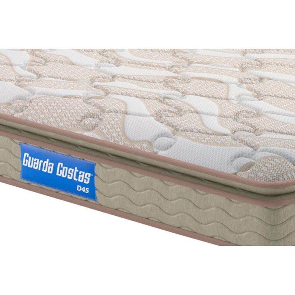Cama Box Baú King: Colchão Espuma D45 Probel Guarda Costas Pillow Top + Base CRC Suede Clean(193x203) - 3