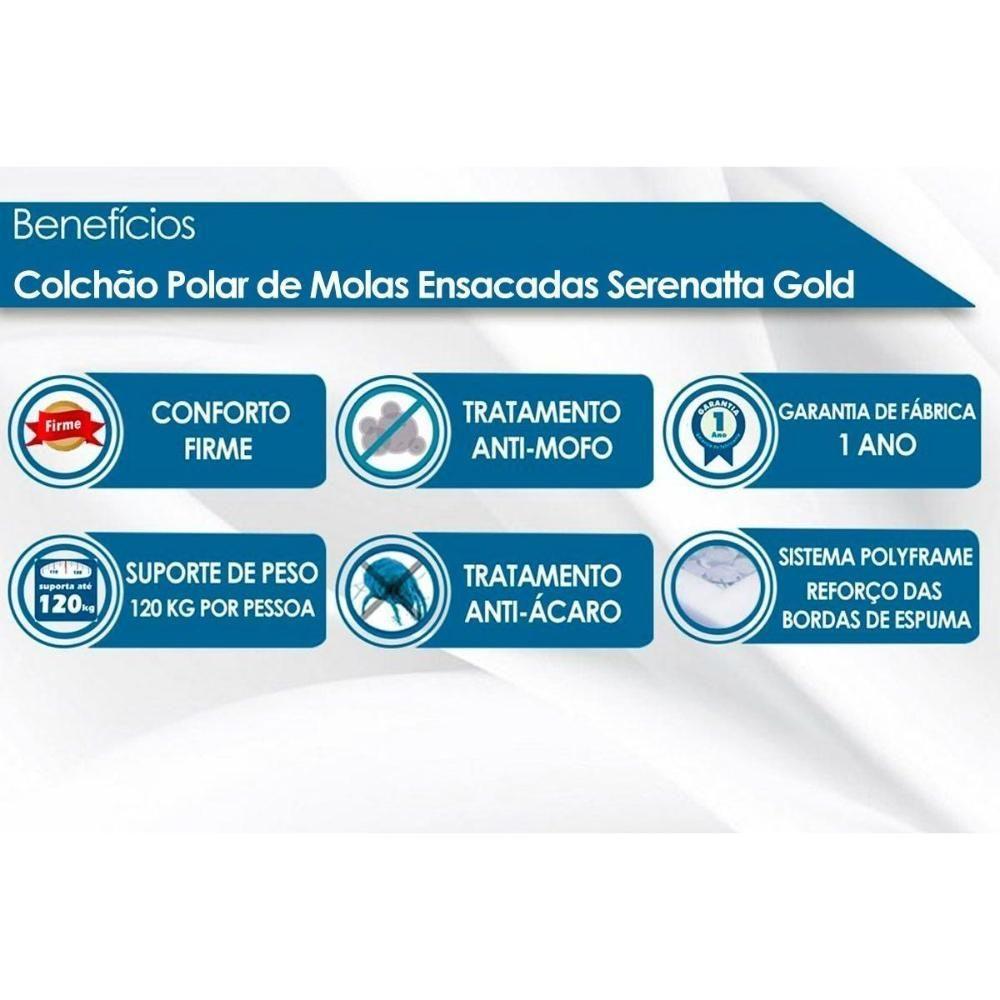 Cama Box Queen: Colchão Molas Ensacadas Polar MasterPocket Serenatta + Base CRC Rústico Black(158x198) - 3