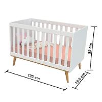 Quarto De Bebê Berço 3 Em 1 Guarda Roupa Cômoda Branco - 7