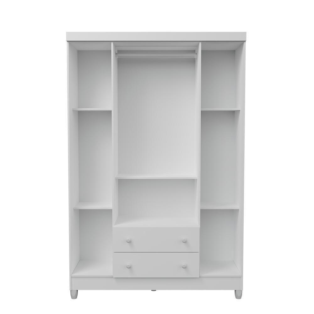 Quarto De Bebê Completo Berço 3 Em 1 Roupeiro Cômoda Branco - 2
