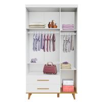 Quarto De Bebê Guarda Roupa Com Gavetas Cômoda Branco Fosco - 3