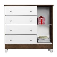 Quarto De Bebê Selena Berço 3 Em 1 Lila Cômoda Branco - 3