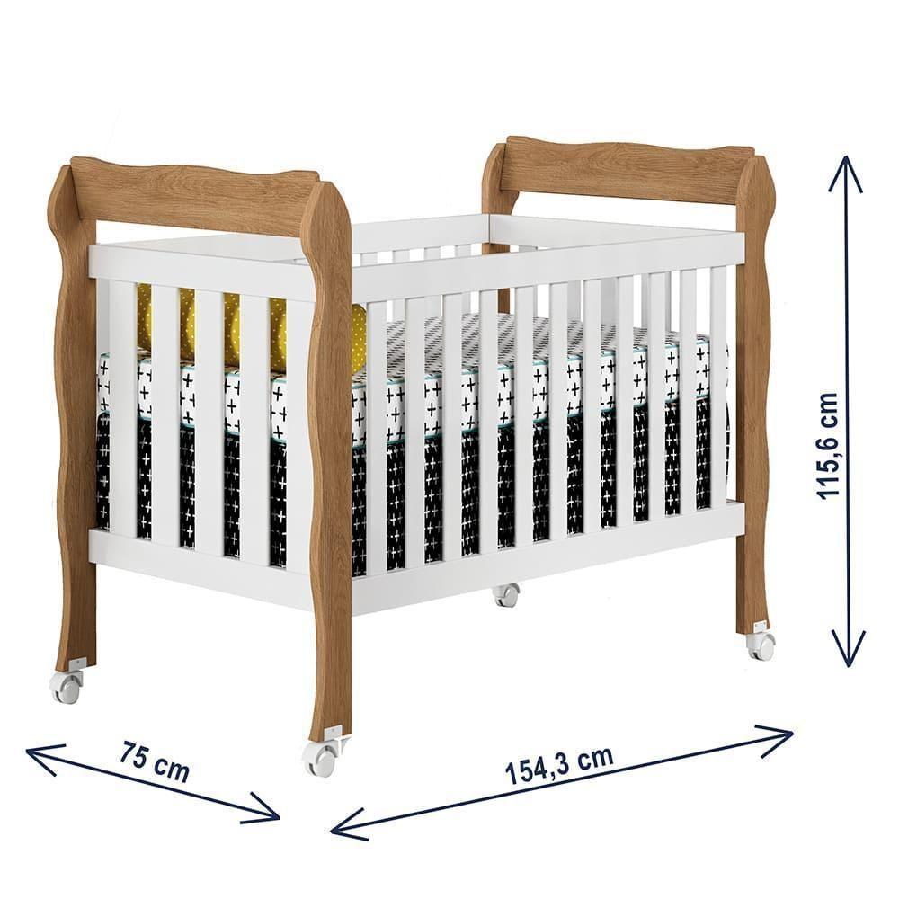 Quarto De Bebê Gran Selena Berço 3 Em 1 Lila Cômoda Branco - 4