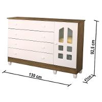 Quarto De Bebê Gran Selena Berço 3 Em 1 Lila Cômoda Branco - 2