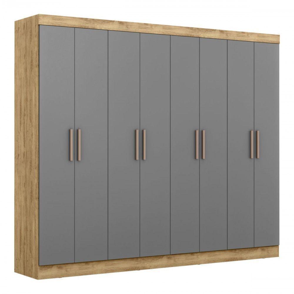 Guarda Roupa Casal Paris 8 Portas Mdp Cappuccino Onix Maxel Cappuccino/onix - 1