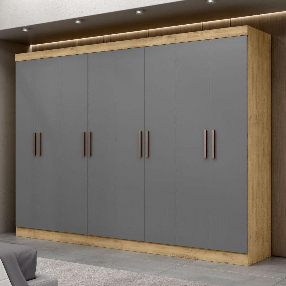 Guarda Roupa Casal Paris 8 Portas Mdp Cappuccino Onix Maxel Cappuccino/onix - 4