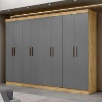 Guarda Roupa Casal Paris 8 Portas Mdp Cappuccino Onix Maxel Cappuccino/onix - 4